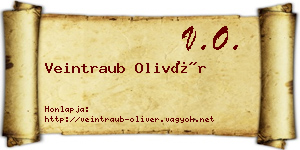 Veintraub Olivér névjegykártya